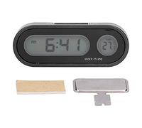 Tomotato Reloj Termómetro para Coche, Pantalla Digital, Fácil de Instalar, Amplio Rango de Aplicación, Medición de Temperatura -20~50 ℃, for Salpicadero de Vehículo, Interior y Exterior