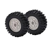 Tomotato Ruedas 1.9 Pulgadas Llantas Metálicas, Juego 2 Piezas Neumáticos Goma 96mm para CC01 D90, Compatible SCX10 1/10 (Pago)