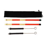 Tomotato Set de Pinceles y Palillos de Bambú para Tambor, Instrumento de Percusión con Mango Suave y Bolsa de Almacenamiento, Accesorio para Batería, Música del Mundo y Conjuntos