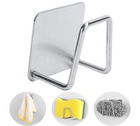 Tomotato Soporte de Esponja Autoadhesivo para Fregadero de Cocina, Gancho para Estropajos, Porta de Esponja de Acero Inoxidable SUS304, Organizador de Fregadero para Cocina y Baño(Plata)
