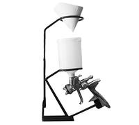 Tomotato Soporte Pistola Pulverizadora, Organizador de Acero Fijo con Colador para Montaje en Pared o Banco, Estante para Taller y Bricolaje, Almacenamiento de Herramientas de Pintura