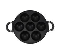 Tomotato Takoyaki Grill Pan, Large Aluminio Antiadherente para 7 Bolas, con Doble Mango para Cocinar en Gas e Inducción