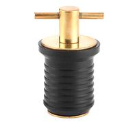 Tomotato Tapón de Drenaje de Latón 1in con Empuñadura en T, Accesorio Marino de Instalación por Giro para Casco Livewell Barco Sentina Transom Seawall Baitwell