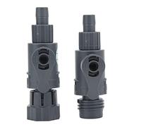 Tomotato Válvula de Control de Agua para Acuario, Conector de Doble Válvula con Cierre Rápido Antifugas para Manguera de Pecera, Grifo de Filtro, Ajustable para Cambio de Agua (3/8in)