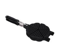 Tomotato Waffle Maker Pan para hacer 5 mini waffles en forma de corazón, sartén para waffles en la estufa, pan para hornear waffles, tamaño compacto 6.3x14.2 pulgadas, aluminio, id
