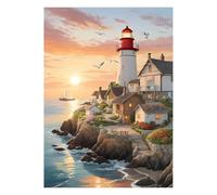 Tomoyuki Pintura de Diamante 5D Completa Kit,Bricolaje Diamond Art Painting Kit, Diamantes Cristal Artes Bordado Punto de Cruz Cuadros Pintura por Números para Adultos, Niños (Torre de observación B)