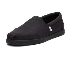 TOMS ALP FwdLoafer - Zapatos Planos para Hombre, Lona de algodón Reciclado Negro y Negro, 43.5 EU