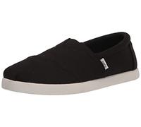TOMS ALP FwdLoafer - Zapatos Planos para Hombre, Lona Negra de algodón Reciclado, 42 EU