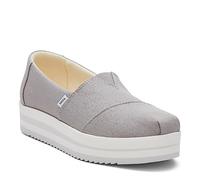 TOMS ALP Midform, Mocasín Plano Mujer, Drizzle Grey Canvas, 38 EU