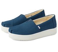 TOMS ALP Midform, Mocasín Plano Mujer, Majolica Blue Canvas, 35.5 EU