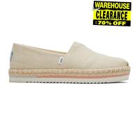 Toms Alpargata Casual Confort sin Cordones Plataforma Cuerda Zapatos Mujer Beige
