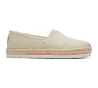 Toms Alpargata Casual Confort sin Cordones Plataforma Cuerda Zapatos Mujer Beige