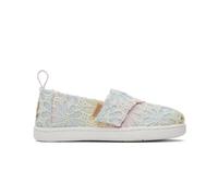 TOMS Alpargata Clásica, Mocasín Plano Niñas, Parfait Pink Ombre Floral Lace, 30.5 EU