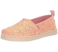 TOMS Alpargata clásica, Mocasín Plano Niñas, Pink Quartz Chunky Glitter, 21.5 EU