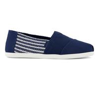 TOMS Alpargata Classic, Mocasín Plano Hombre, Rayas náuticas Azul Marino, 41 EU