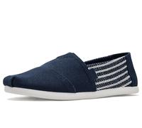 TOMS Alpargata Classic, Mocasín Plano Hombre, Rayas náuticas Azul Marino, 43 EU