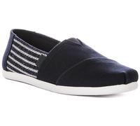 Toms Alpargata Classic Tejido Zapatilla Slip-On Para Hombre Trainer Azul