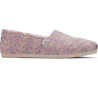TOMS Alpargata Cloudbound, Mocasín Plano Mujer, Vintage Pink Cozy Global Woven Faux Fur, 38.5 EU