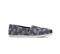 TOMS Alpargata Cloudbound, Mocasines Planos Mujer, Azul Marino Multi Bordado Floral, 37.5 EU