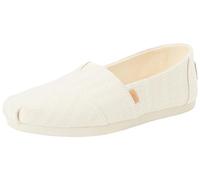 TOMS Alpargata Cloudbound, Mocasines Planos Mujer, Natural Undyed Metallic Linen Stripe 01, 42 EU