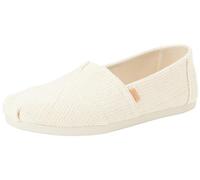 TOMS Alpargata Cloudbound, Mocasines Planos Mujer, Natural Undyed Metallic Linen Stripe, 38.5 EU