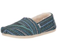 TOMS Alpargata Cloudbound, Mocasines Planos Mujer, Piel Sintética de Chenilla Bordada Azul Marino, 37 EU