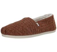 TOMS Alpargata Cloudbound, Mocasines Planos Mujer, Piel Sintética de Punto Acanalado Naranja Quemado, 38.5 EU