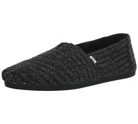 TOMS Alpargata Cloudbound, Mocasines Planos Mujer, Piel Sintética de Punto Acanalado Negro, 35.5 EU