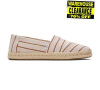 Toms Alpargata Cuerda 2.0 Mujer Chic Moda Spriped Diseñador Casual Zapatos Rosa