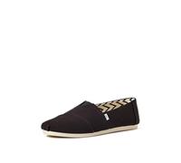 Toms Shoes Alpargata Mocasines planos de algodón reciclado Hombre Negro/Blanco 41 EU