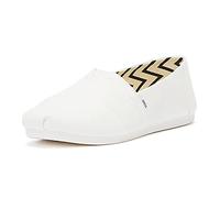 TOMS Alpargata de algodón reciclado, Mocasines Planos Mujer, Blanco, 35.5 EU