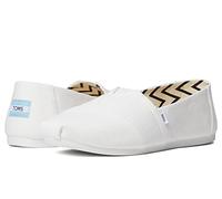 TOMS Alpargata de algodón reciclado, Mocasines Planos Mujer, Blanco, 37.5 EU