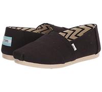 TOMS Alpargata de algodón reciclado, Mocasines Planos Mujer, Negro/Blanco, 36.5 EU