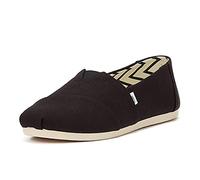 TOMS Alpargata de algodón reciclado, Mocasines Planos Mujer, Negro/Blanco, 41 EU