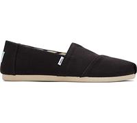 TOMS Alpargata de algodón reciclado, Mocasines Planos Mujer, Negro/Blanco, 42.5 EU