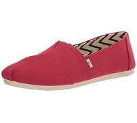 TOMS Alpargata de algodón reciclado, Mocasines Planos Mujer, Rojo, 38.5 EU