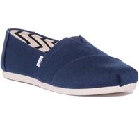 TOMS Alpargata de algodón reciclado, Mocasines Planos Mujer, Azul (Azul Marino), 37.5 EU