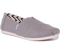 TOMS Alpargata Heritage Elástico Mujer Planos en Color Gris Claro GB 3-8