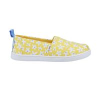Toms Alpargata Junior Niñas Chic sin Cordones Diseño Moderno Zapatillas Amarillo