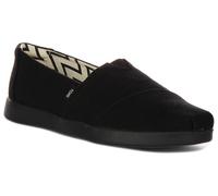TOMS Alpargata Más Cómodo Algodón Alpargatas Mujer Planos en Negro Ru 4-8