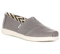 TOMS Alpargata Más Cómodo Algodón Alpargatas Mujer Planos IN Grey UK 4-8