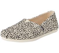 TOMS Alpargata, Mocasín Plano Mujer, Mini Guepardo Flocado Niebla, 36.5 EU