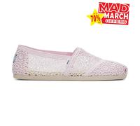 Toms Alpargata Mujer Floral Zapatillas Diseñador Moderno Chic Zapatos Violeta