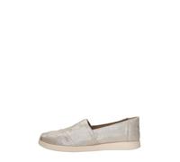 TOMS Alpargata Plus - Zapatos sin cordones para mujer, Gamuza metálica champán, 6