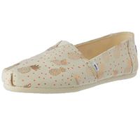 TOMS ALPARGATA PRINT, Mocasines Planos Mujer, Beige (Beis Piñas), 36.5 EU