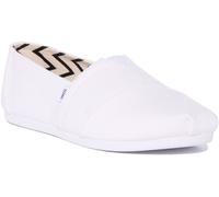 TOMS Alpargata Reciclado Algodón Alpargatas Zapatos Blanco Mujer Talla 3-8