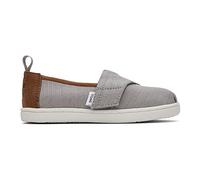 TOMS Alpargata Recycled Cotton, Mocasín Plano Unisex niños, Drizzle Grey, 27 EU