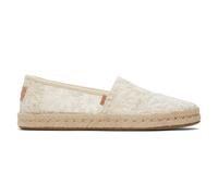 Toms Alpargata Rope 2.0 Mujeres Chic Floral Moda Diseñador Zapatos Casual Crema