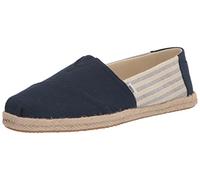 TOMS Alpargata Rope Classic, Mocasín Plano Mujer, Navy Stripes, 35.5 EU