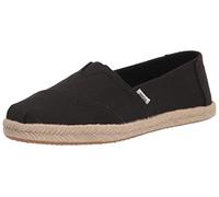 TOMS Mocasines Planos clásicos de Cuerda para Mujer, Black, 39 EU